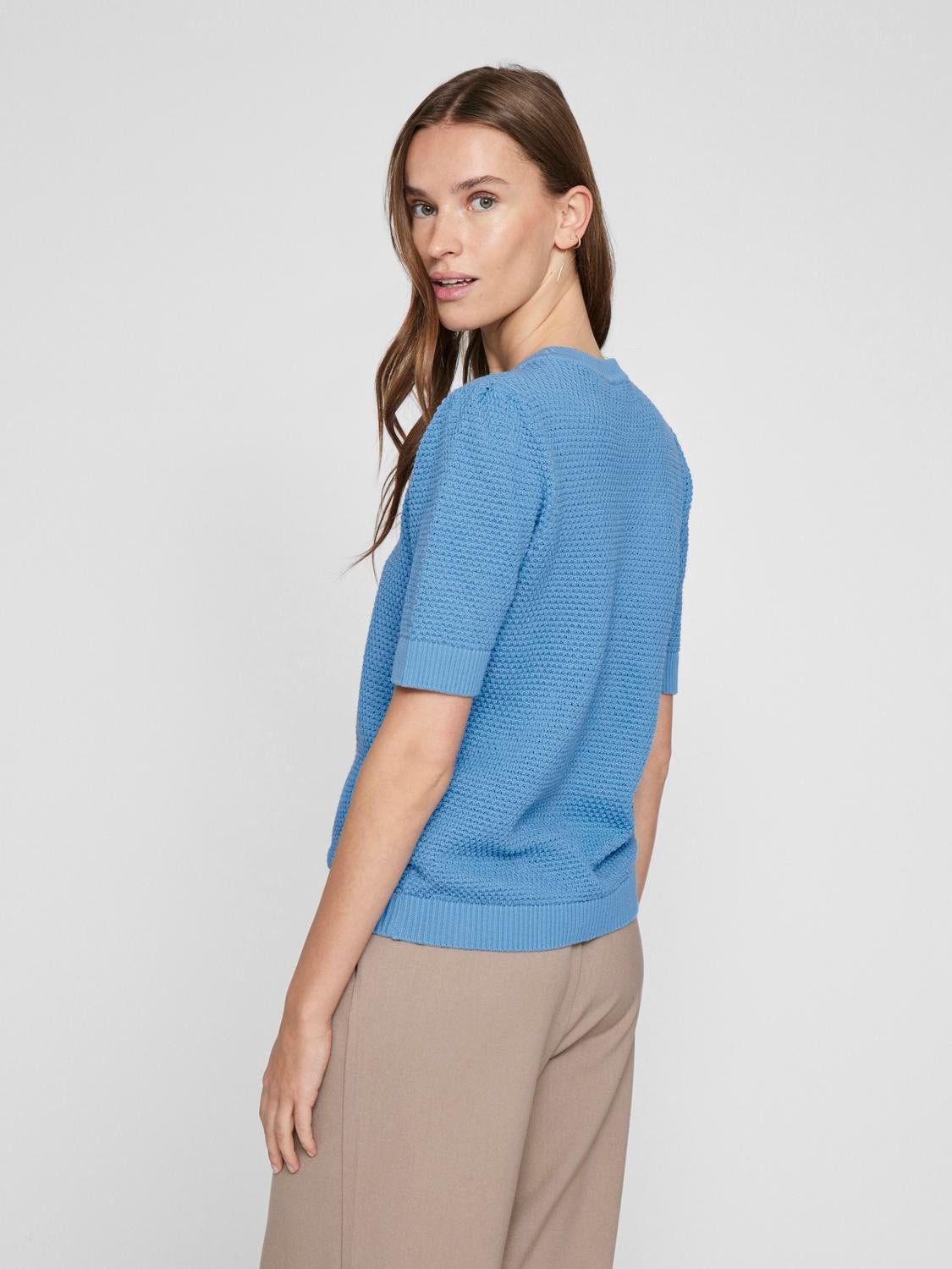 VIDALO Knit Top - Blissful Blue - VERO MODA & VILA Bergvik